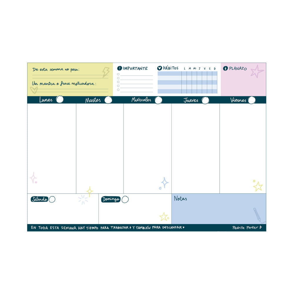 a4 weekly productivity planner by pedrita parker