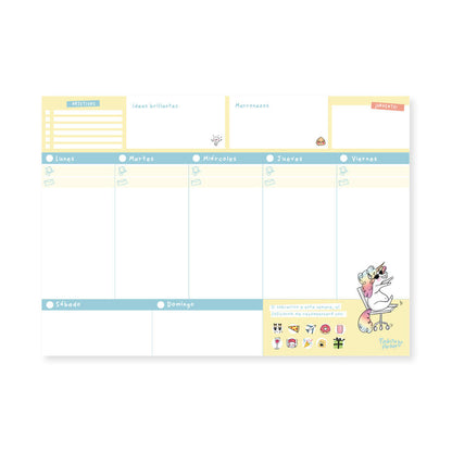 a4 weekly planner pedrita parker