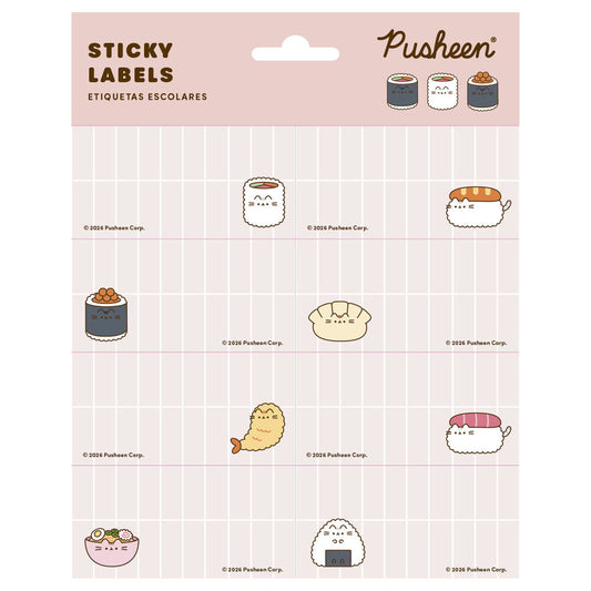 pusheen sushi roll stickers