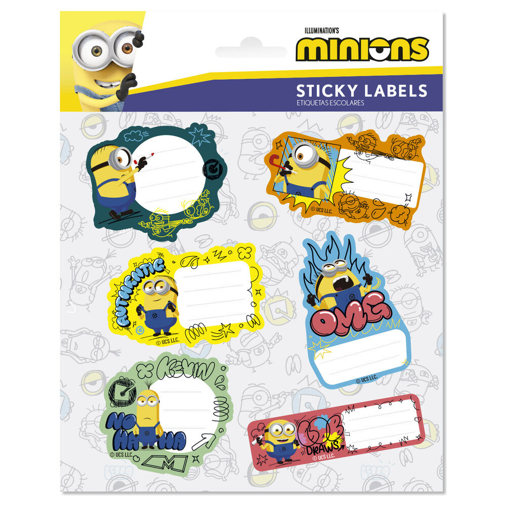 premium minions adhesive labels