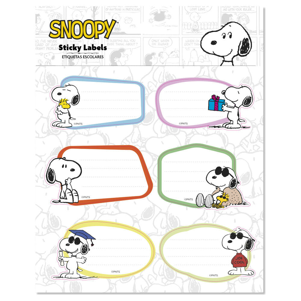 premium snoopy adhesive labels