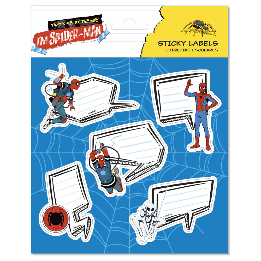 premium spiderman marvel adhesive labels
