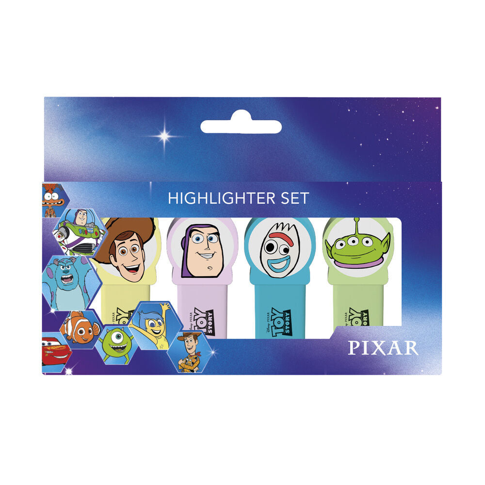 Set di 4 evidenziatori a forma di cappello di Toy Story Disney Pixar