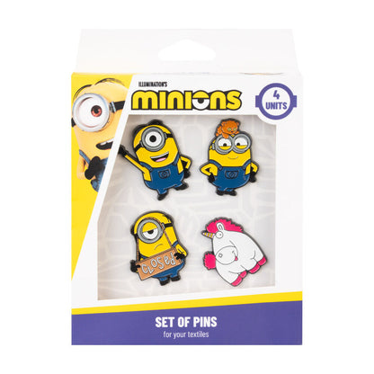 Set di 4 spille dei Minions