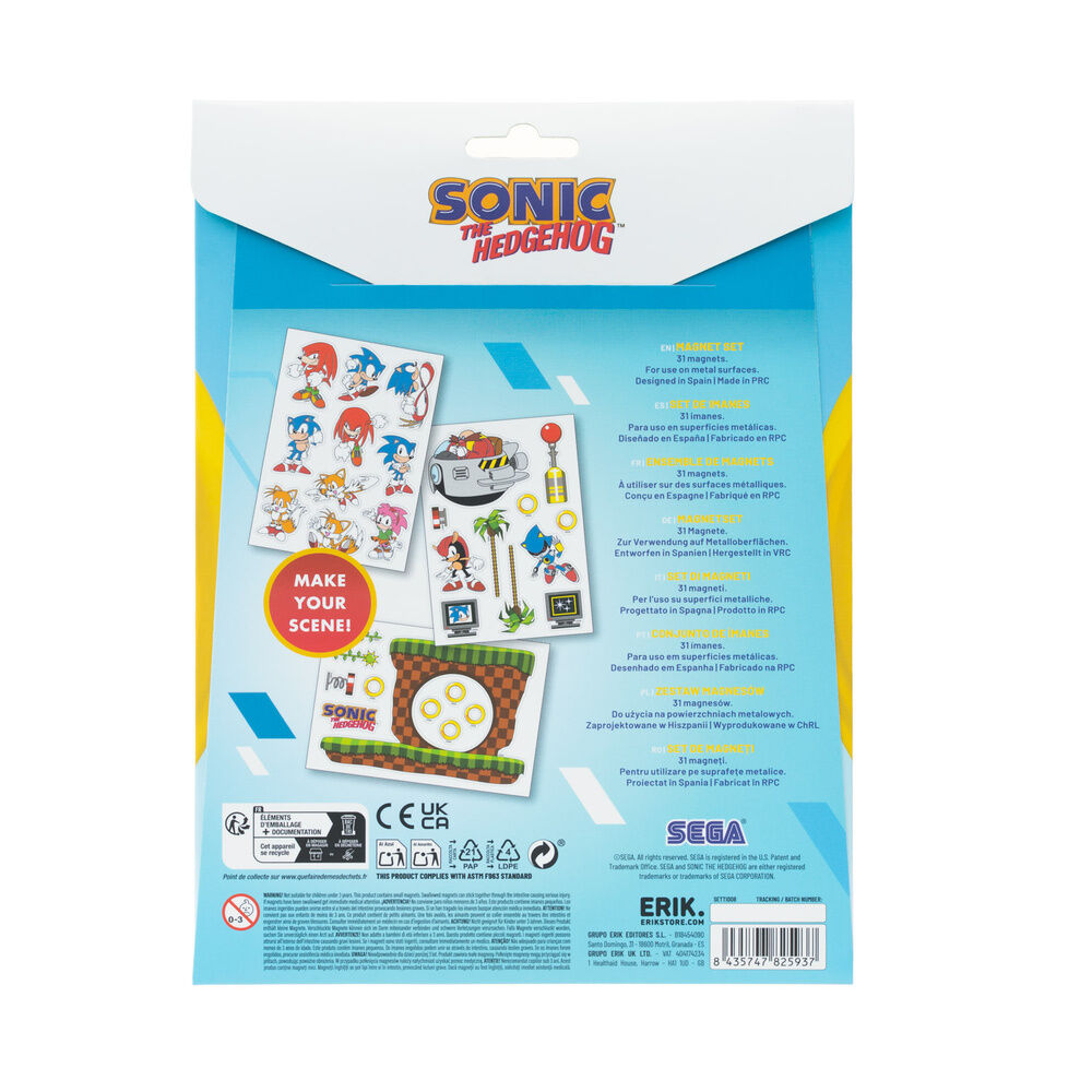 Sonic the Hedgehog Stanzmagnet Set