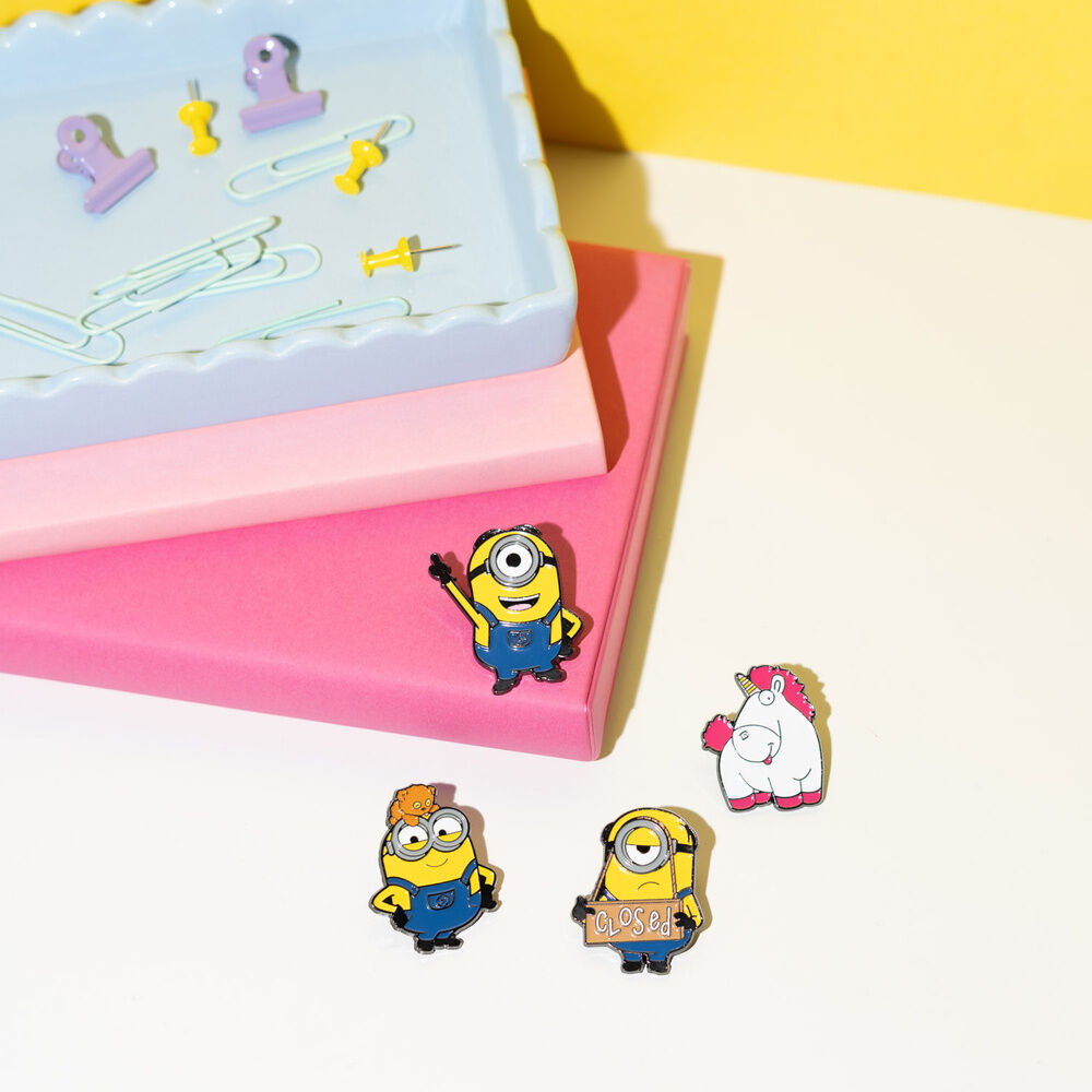 Set di 4 spille dei Minions