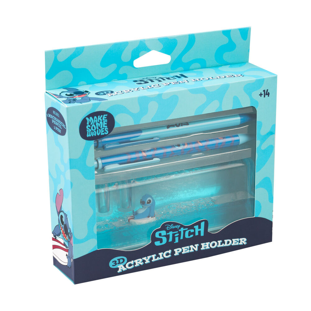 Acrylbasis + Bleistift und Stift Stitch Disney
