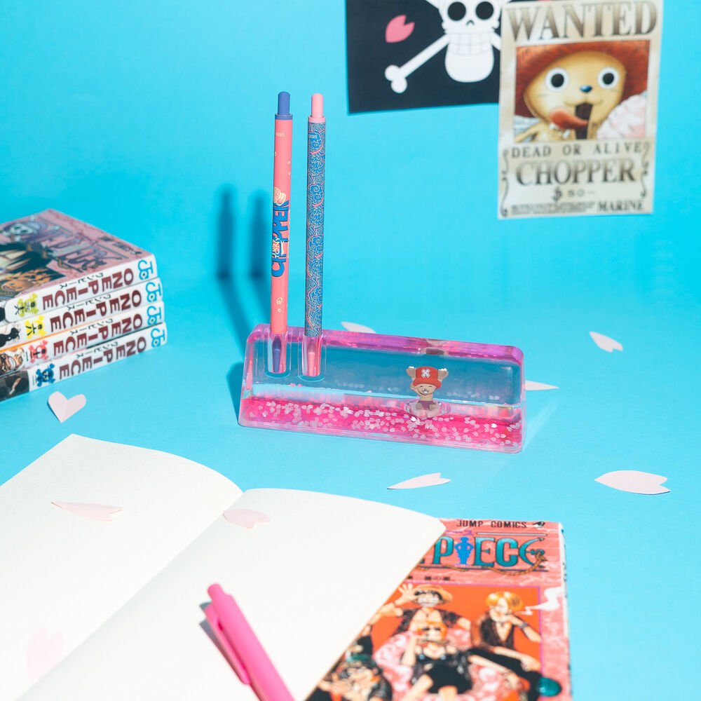 Acrylbasis + Bleistift und Stift Chopper One Piece