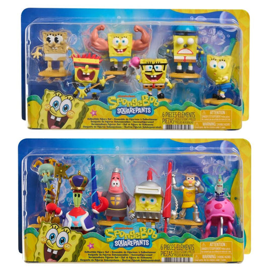 blister pack of 5 assorted spongebob figures