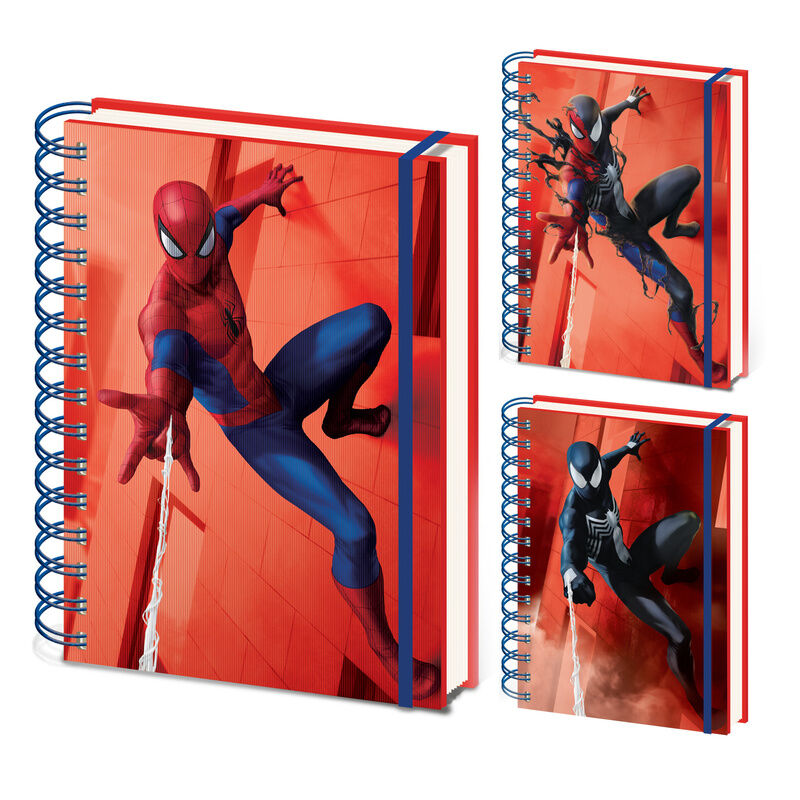 a5 3d lenticular notebook spiderman marvel