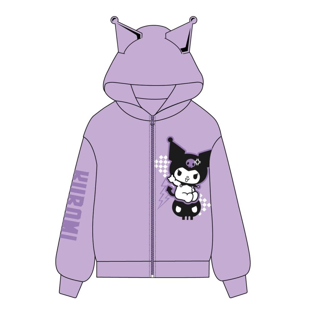 kuromi hello kitty zip up hoodie