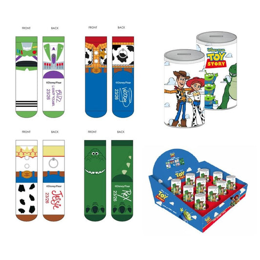 Set of 4 pairs of assorted Toy Story Disney adult socks