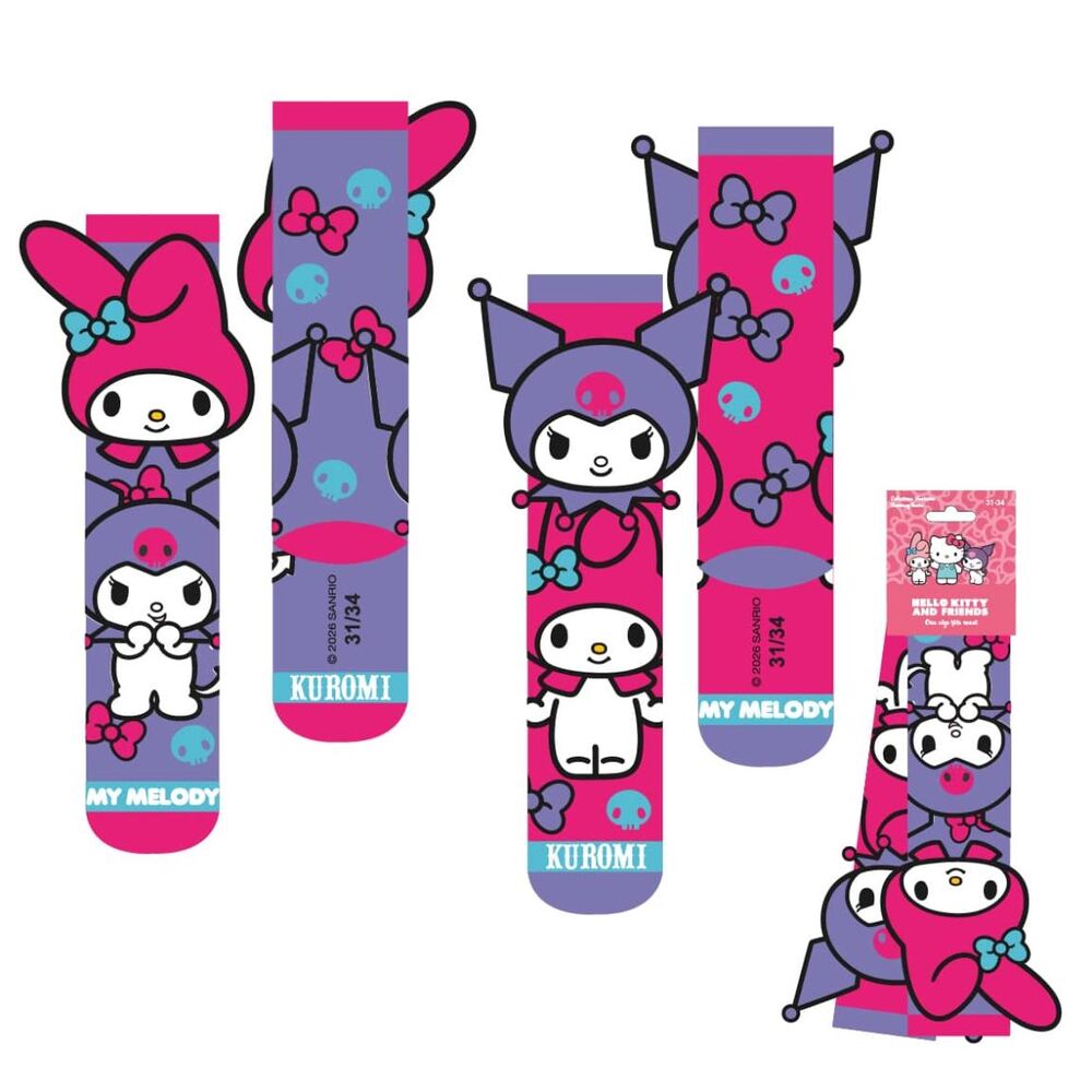 kuromi hello kitty assorted socks
