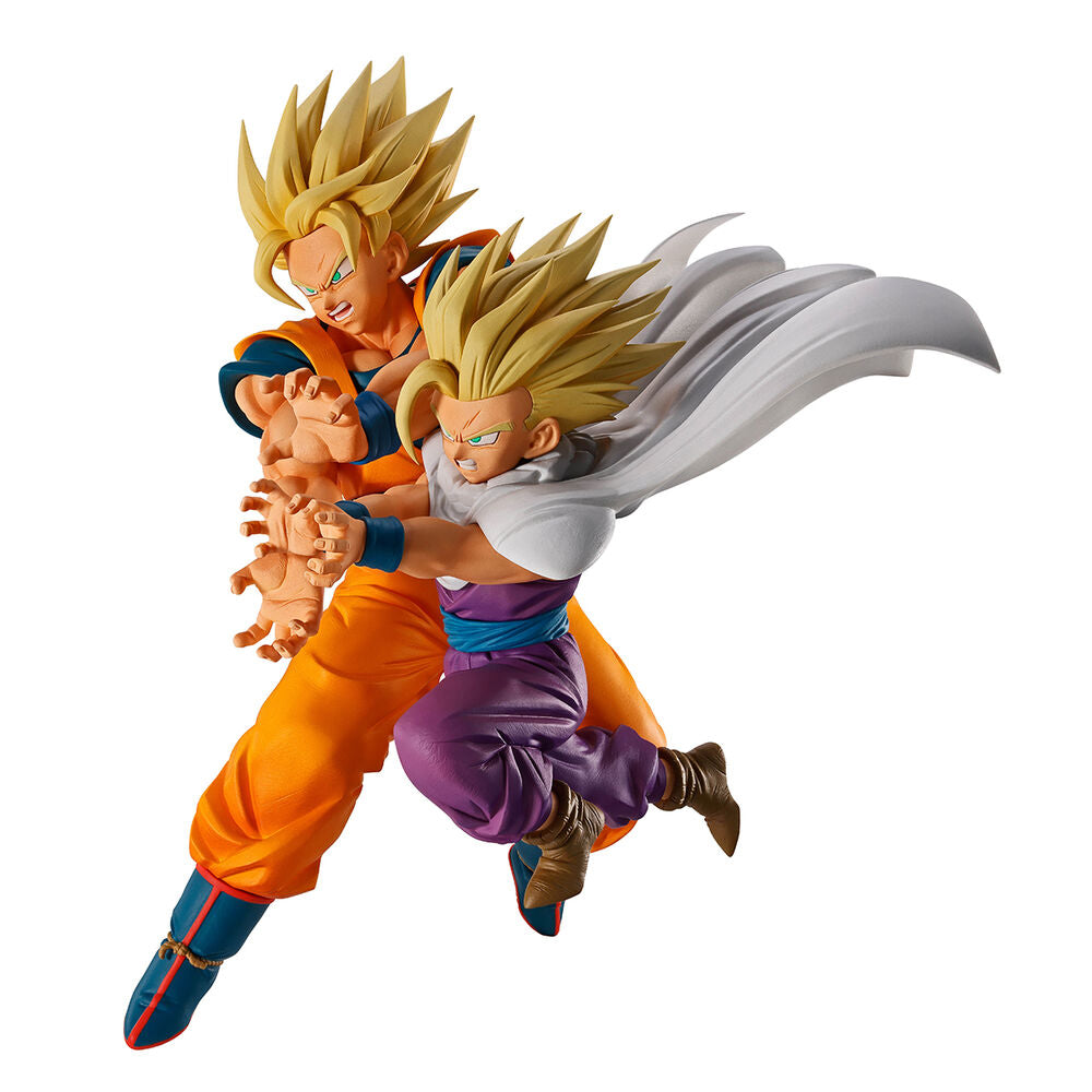 figure ichibansho son goku & son gohan spectacle battle dragon ball z 18cm