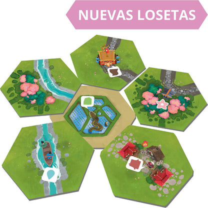 Dorfromantik Sakura board game (Spanish)