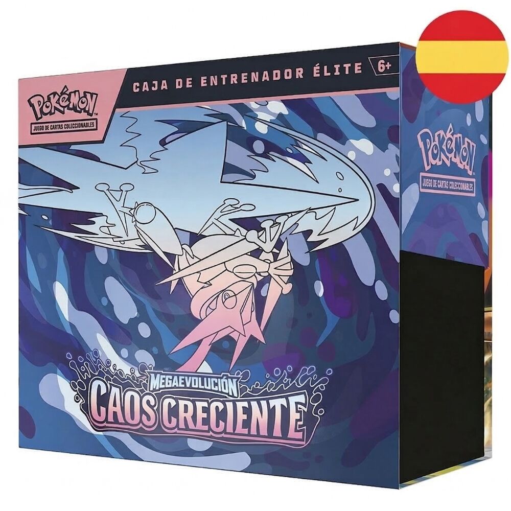 elite trainer card set: rising chaos mega evolution pokemon (spanish)