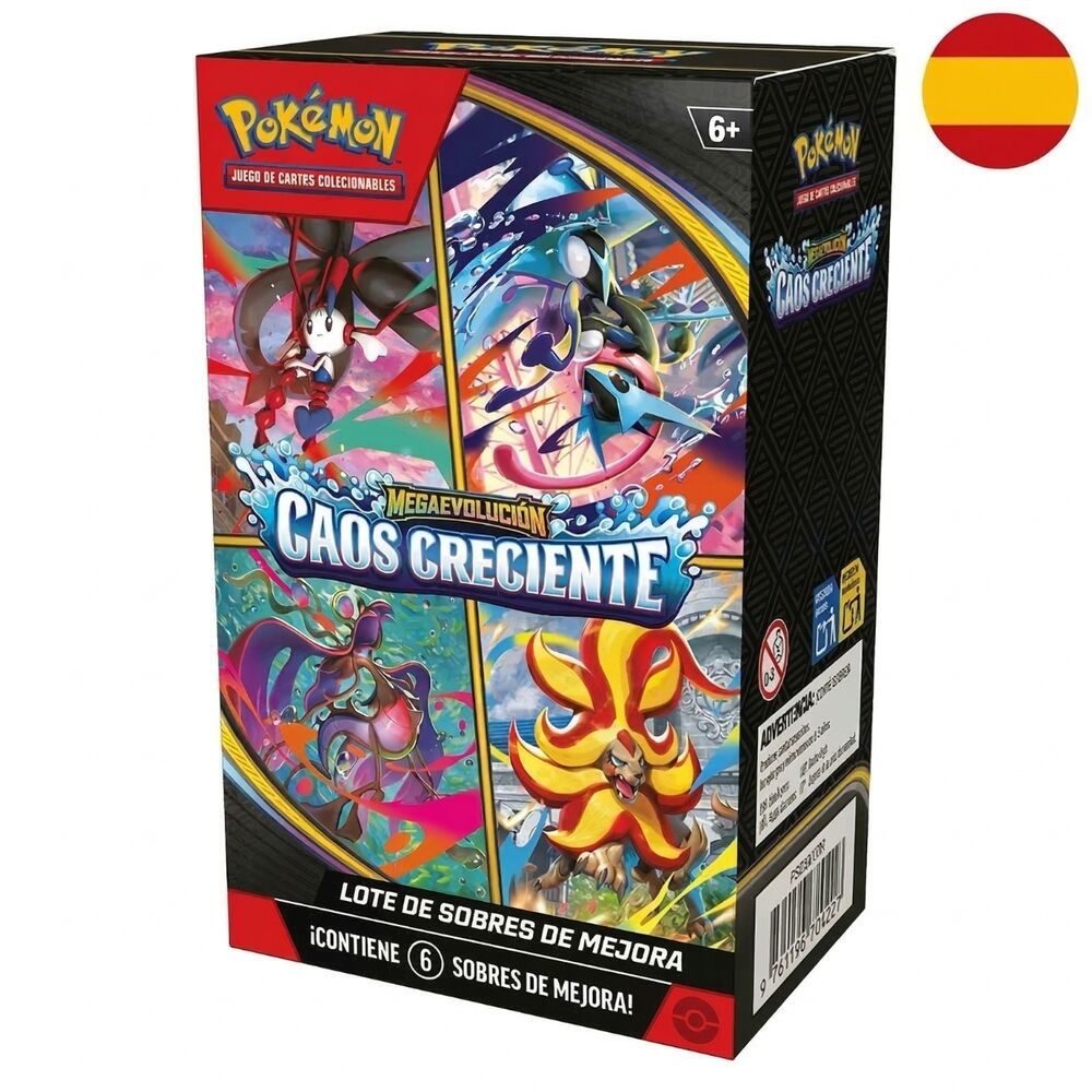 booster bundle cards crescent chaos mega evolution pokemon spanish