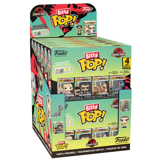blister pack of 4 bitty pop jurassic park figures (assorted)