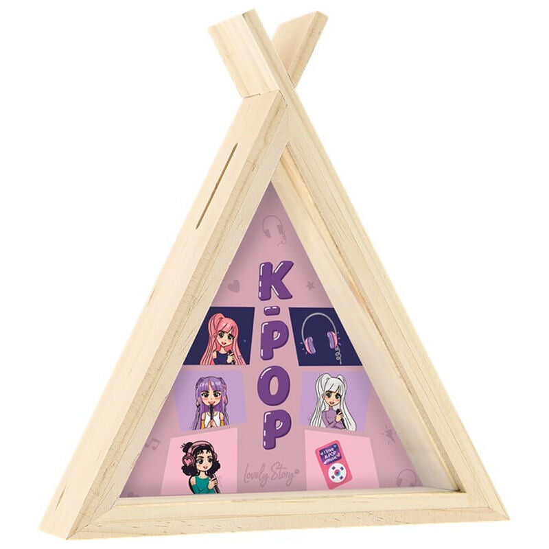 pink k pop piggy bank