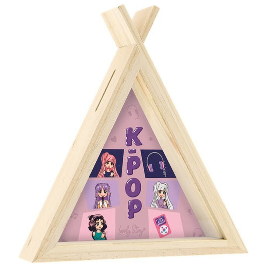 pink k pop piggy bank