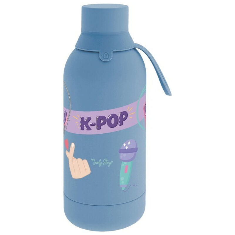 petrol blue k pop thermal bottle 500ml