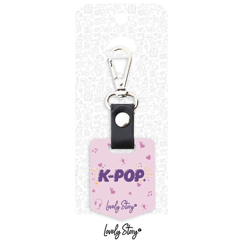 pink k pop keychain