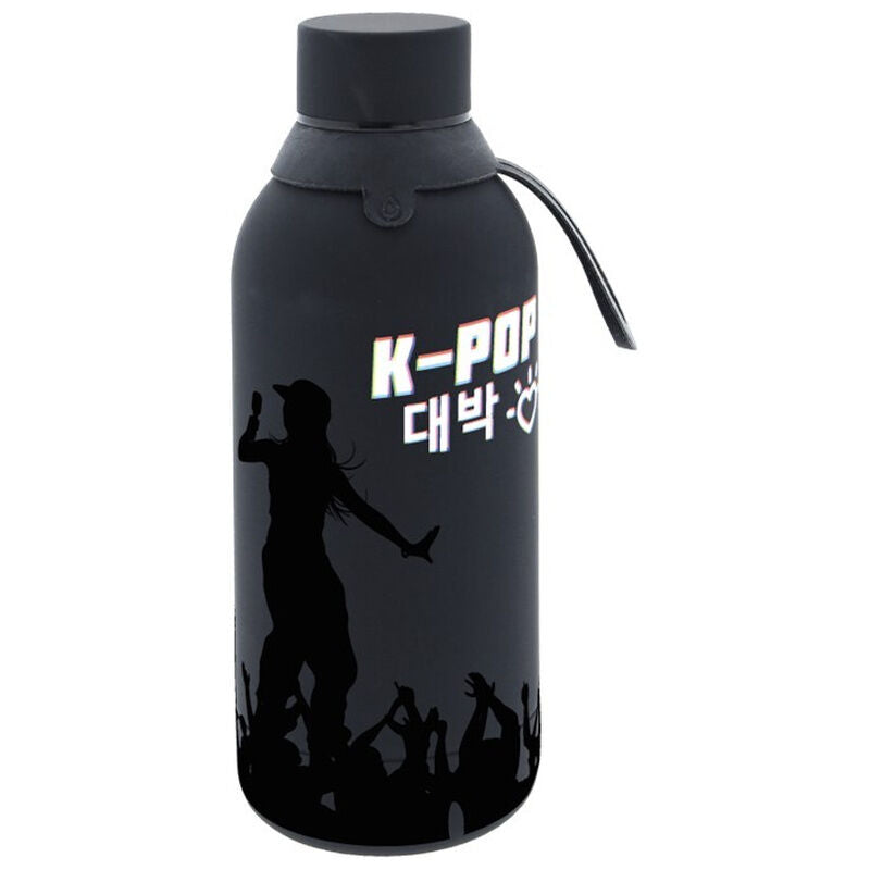 black k pop thermal bottle 500ml