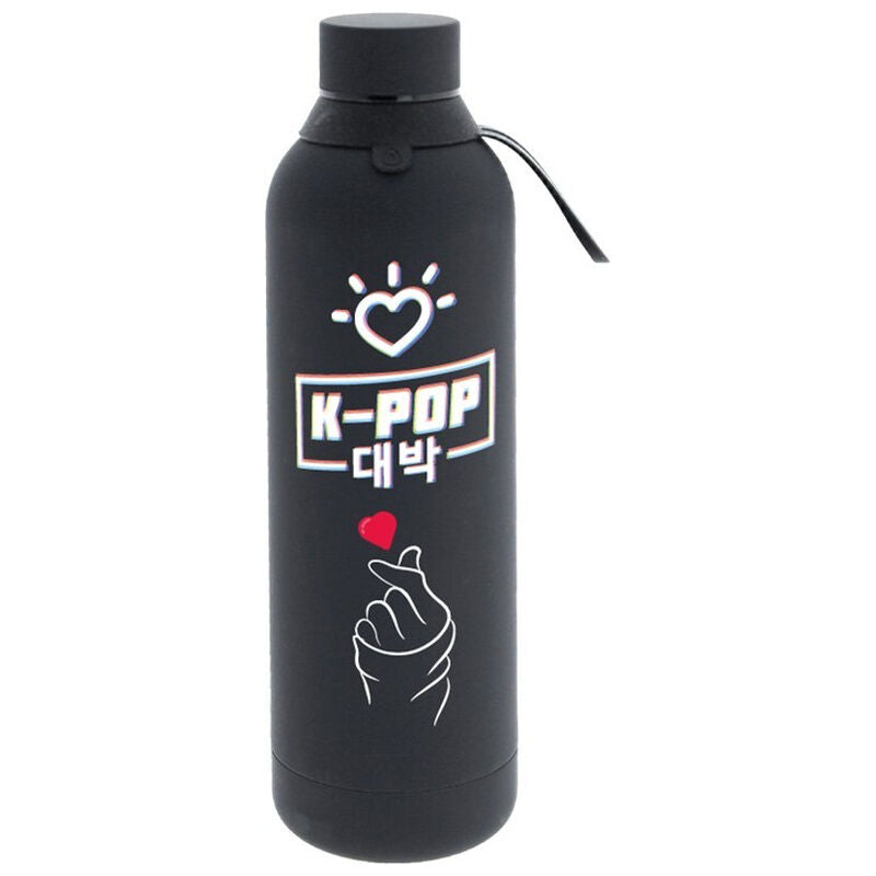 black k pop thermal bottle 750ml