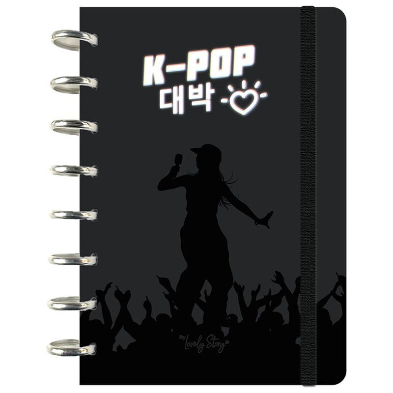 a5 black k pop notebook