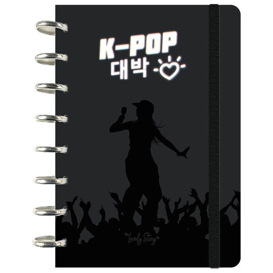 a5 black k pop notebook