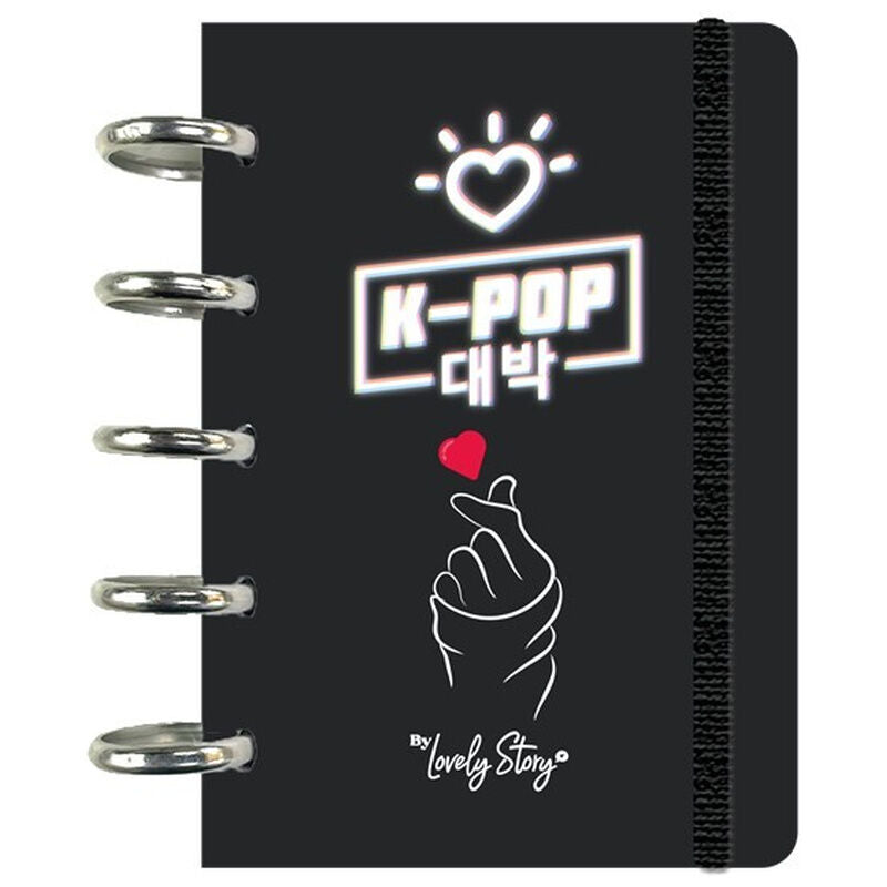 a6 black k pop notebook