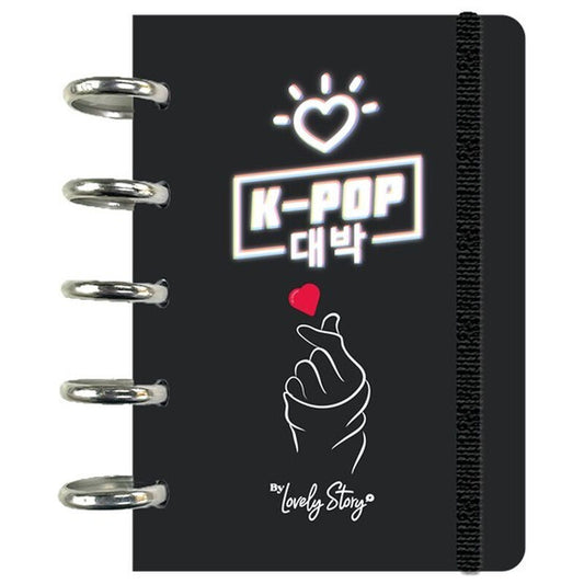 a6 black k pop notebook