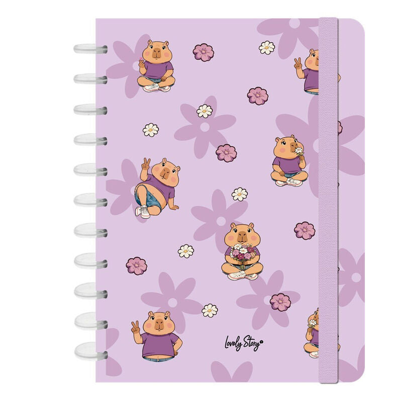 a4 notebook flower capybara