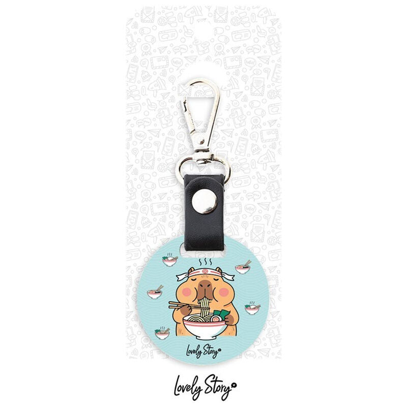 foodie capybara keychain