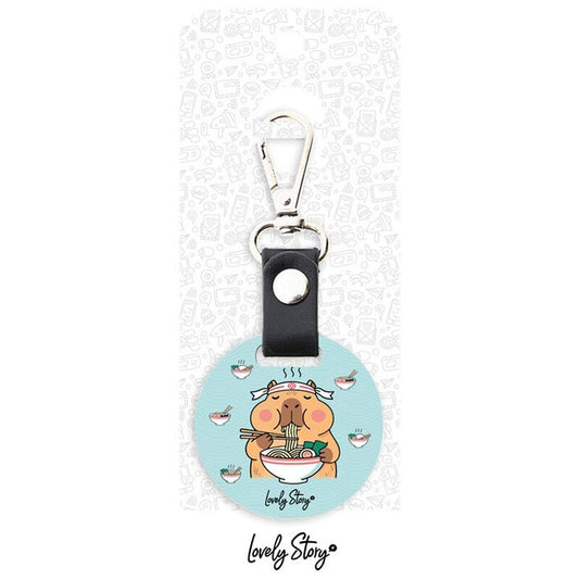 foodie capybara keychain