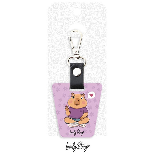 love capybara keychain