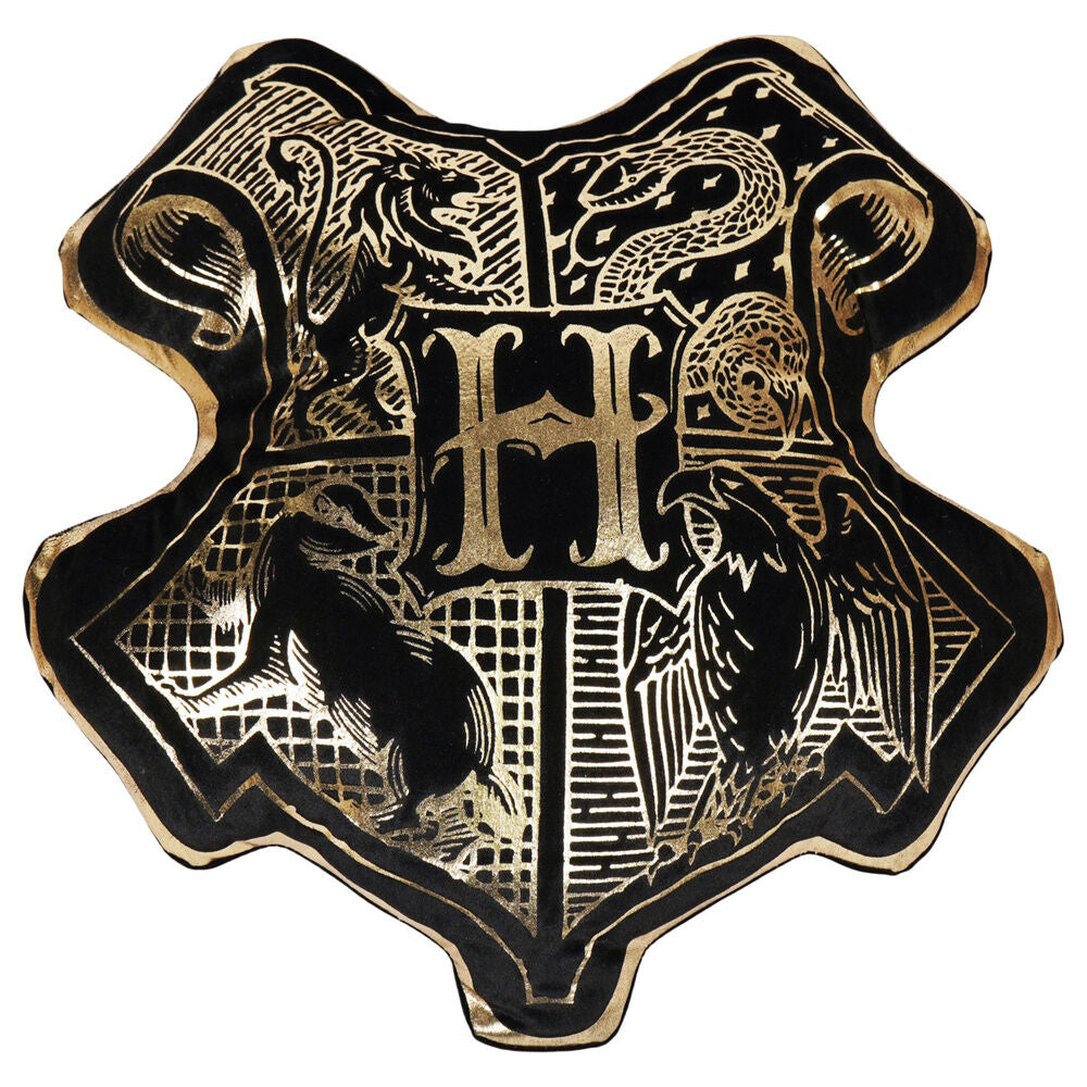 hogwarts crest harry potter velvet cushion
