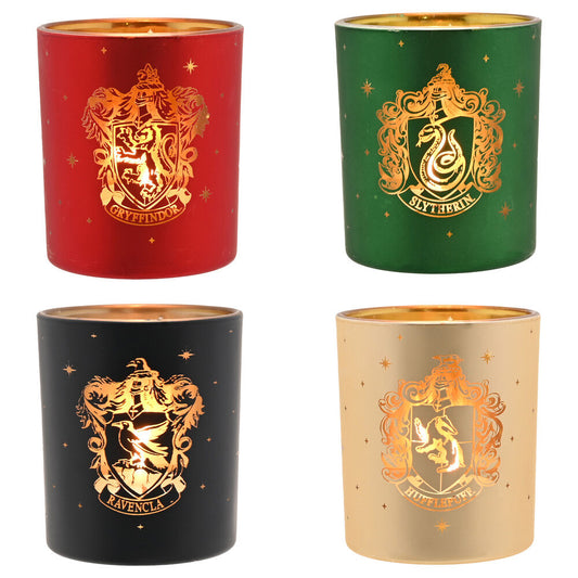 set of 4 harry potter hogwarts houses candle holders