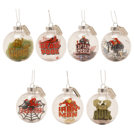 Set of 7 Avengers Marvel Christmas Balls