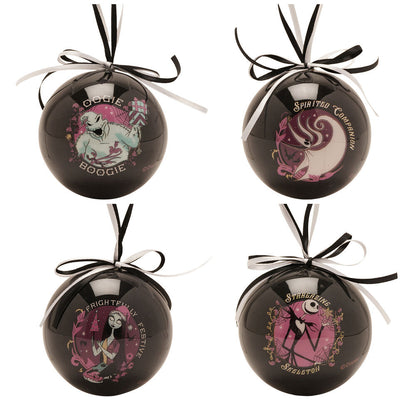 set of 4 nightmare before christmas christmas balls from disney