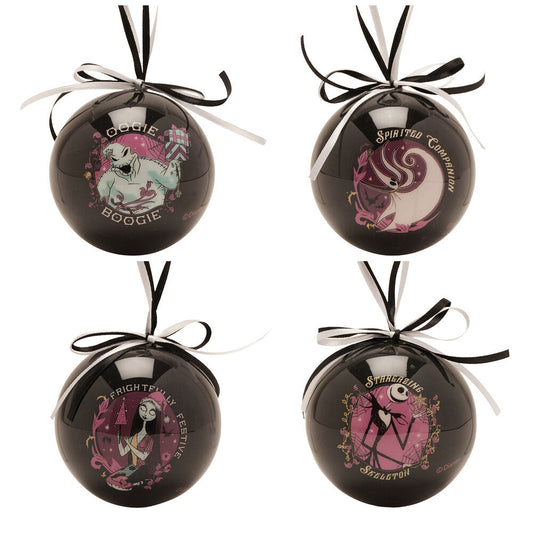 set of 4 nightmare before christmas christmas balls from disney
