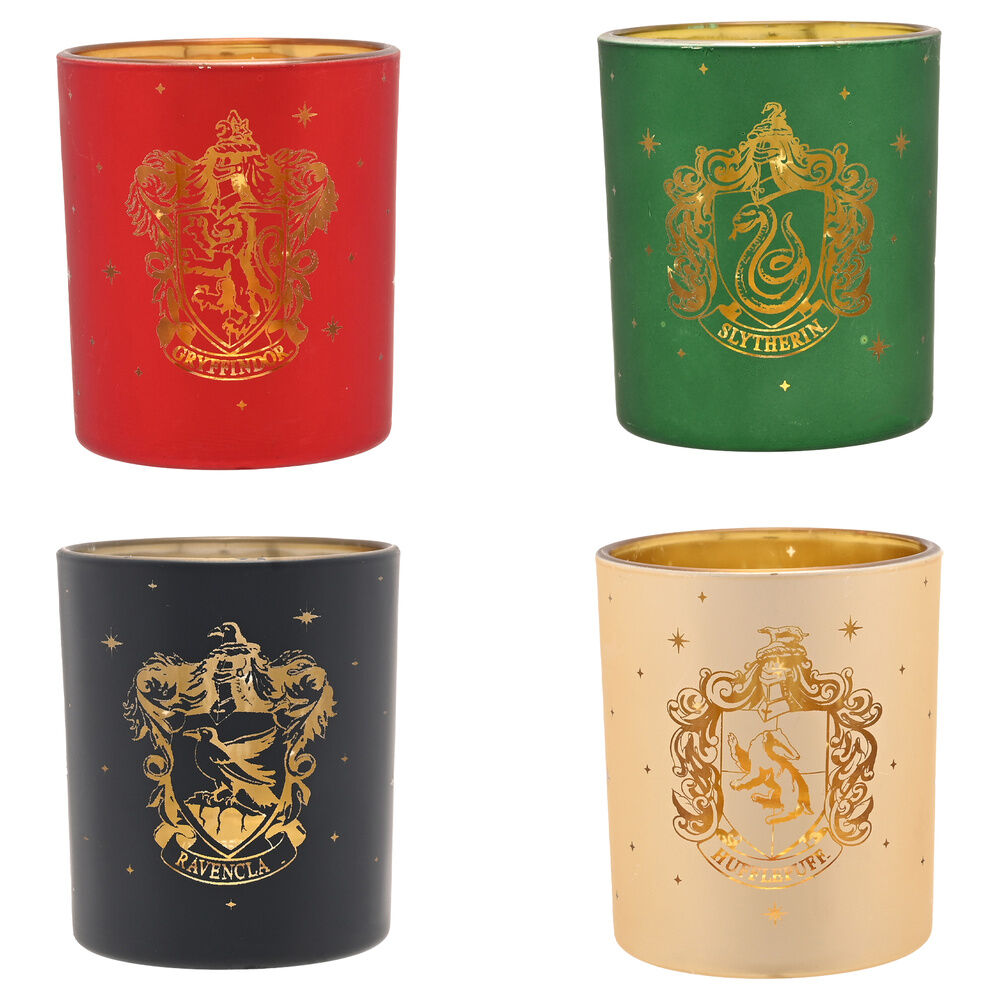 Set mit 4 Harry Potter Hogwarts Häuser Kerzenhaltern