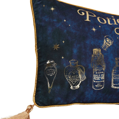 Cojín de terciopelo con la clase de pociones de Harry Potter