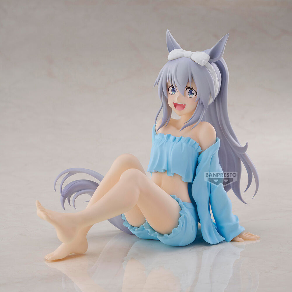 Statuetta Tamamo Cross Relax time Umamusume Cenerentola Grigio 13cm