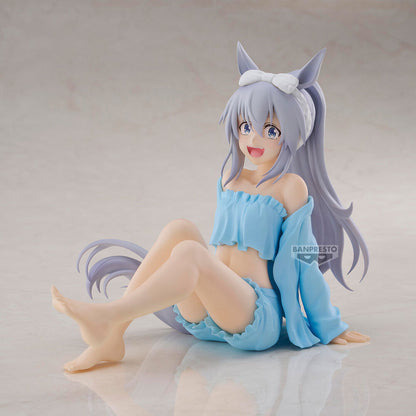 Statuetta Tamamo Cross Relax time Umamusume Cenerentola Grigio 13cm