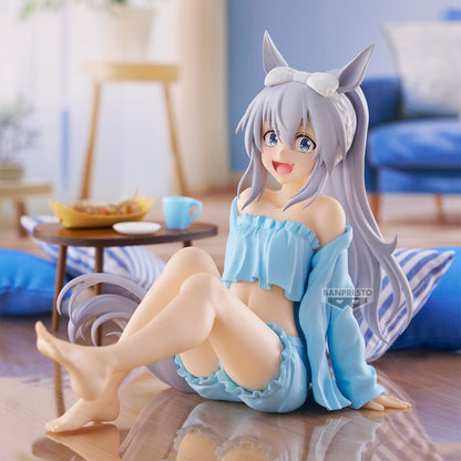 Statuetta Tamamo Cross Relax time Umamusume Cenerentola Grigio 13cm