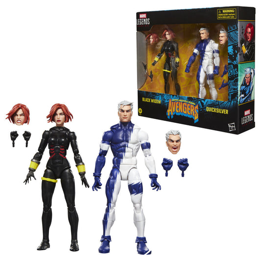 Set of 2 Marvel Avengers Figures: Black Widow and Quicksilver (15cm)