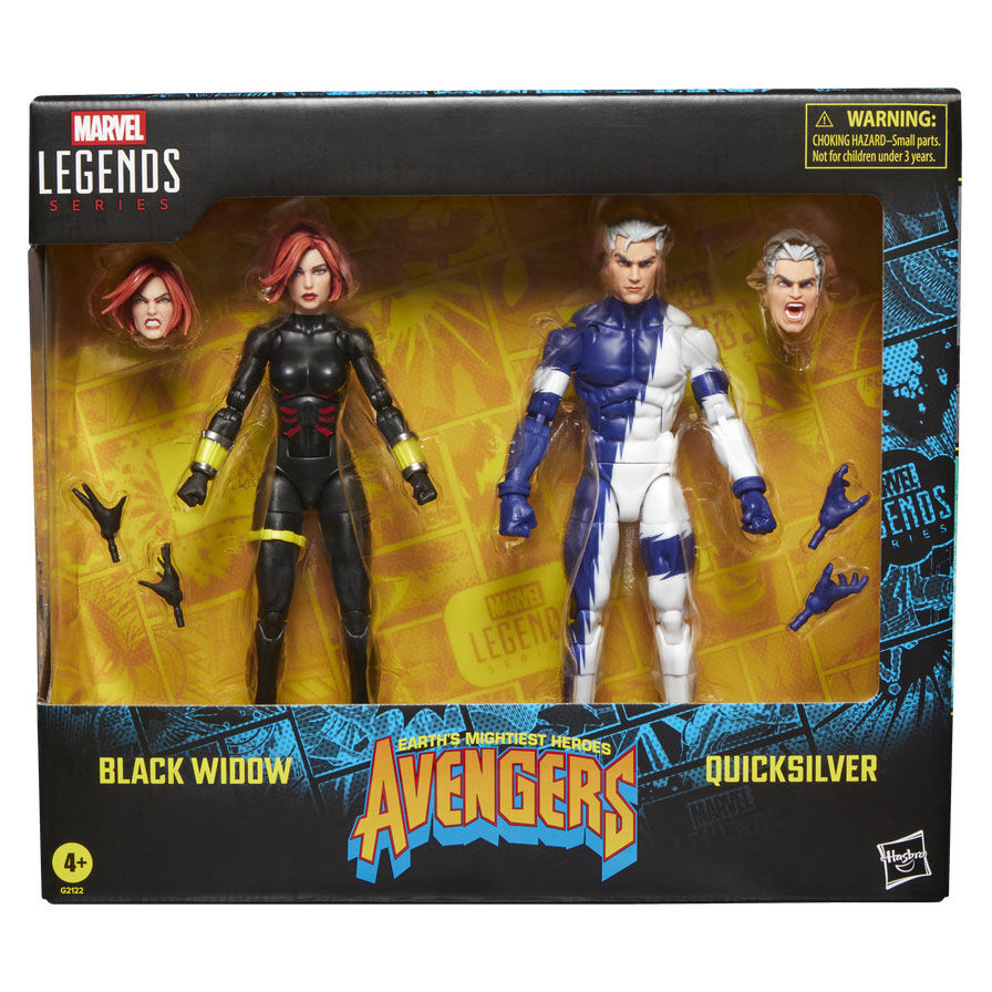 Lot de 2 figurines Marvel Avengers : Black Widow et Quicksilver (15 cm)