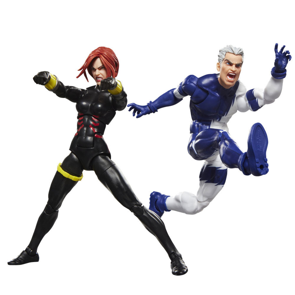Lot de 2 figurines Marvel Avengers : Black Widow et Quicksilver (15 cm)