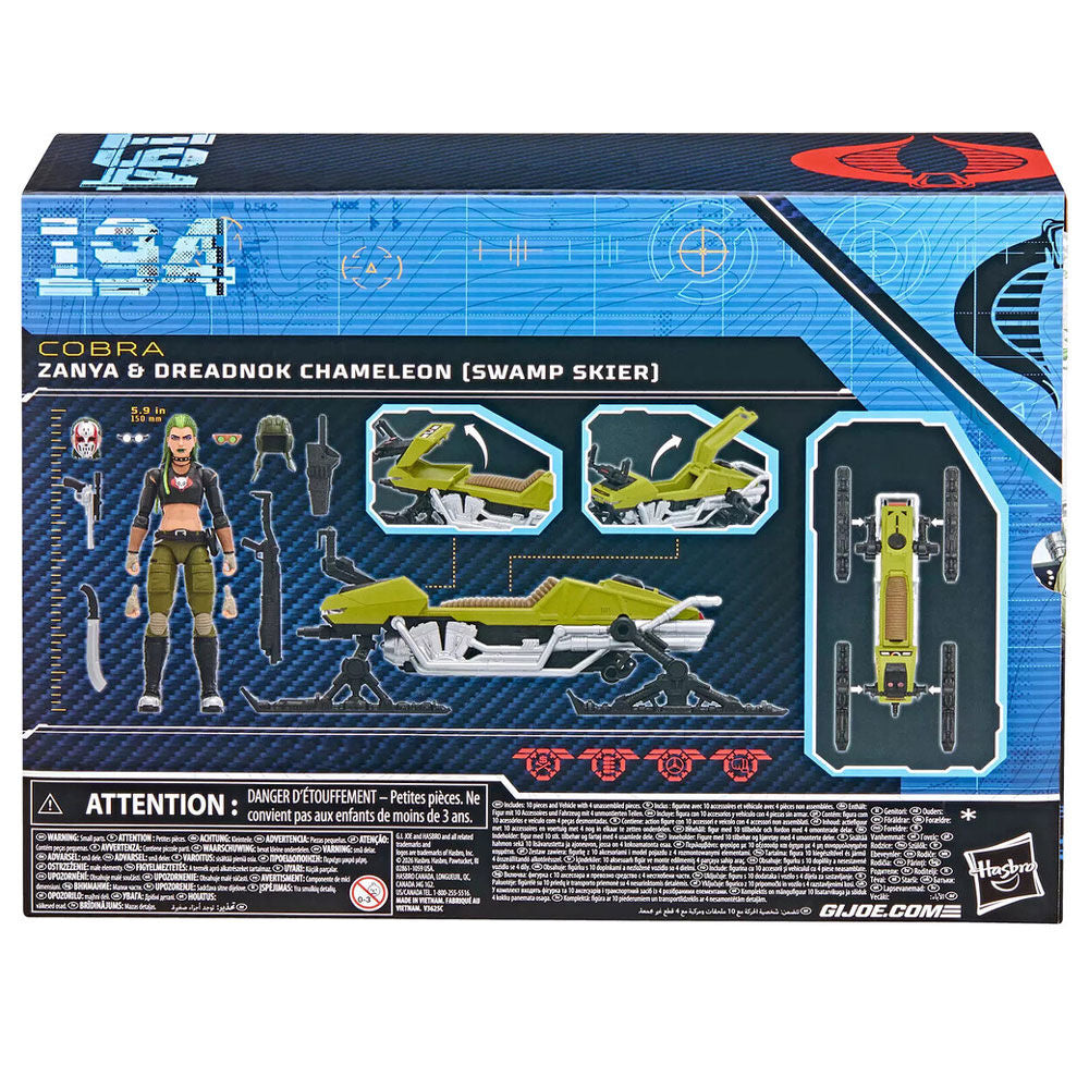 Zanya e Dreadnok Camaleão Série Classificada Cobra G I Joe Figura 15cm